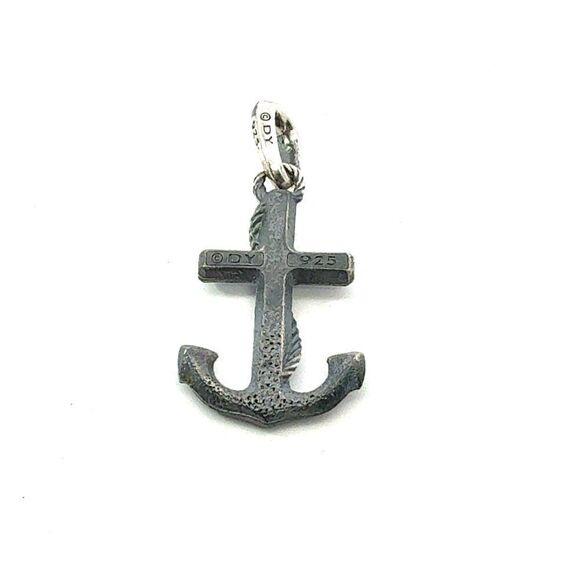 David Yurman Maritime Anchor Pendant Sterling Silver Estate DY666 - Picture 3 of 4